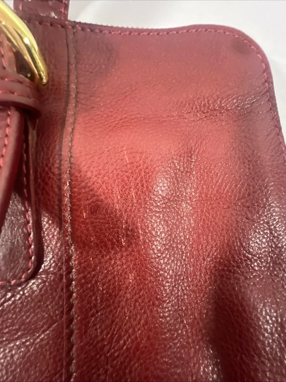 Hidesign Ersa 01 Red Leather Laptop Bag Women Work Tote Shoulder Briefcase Fits
